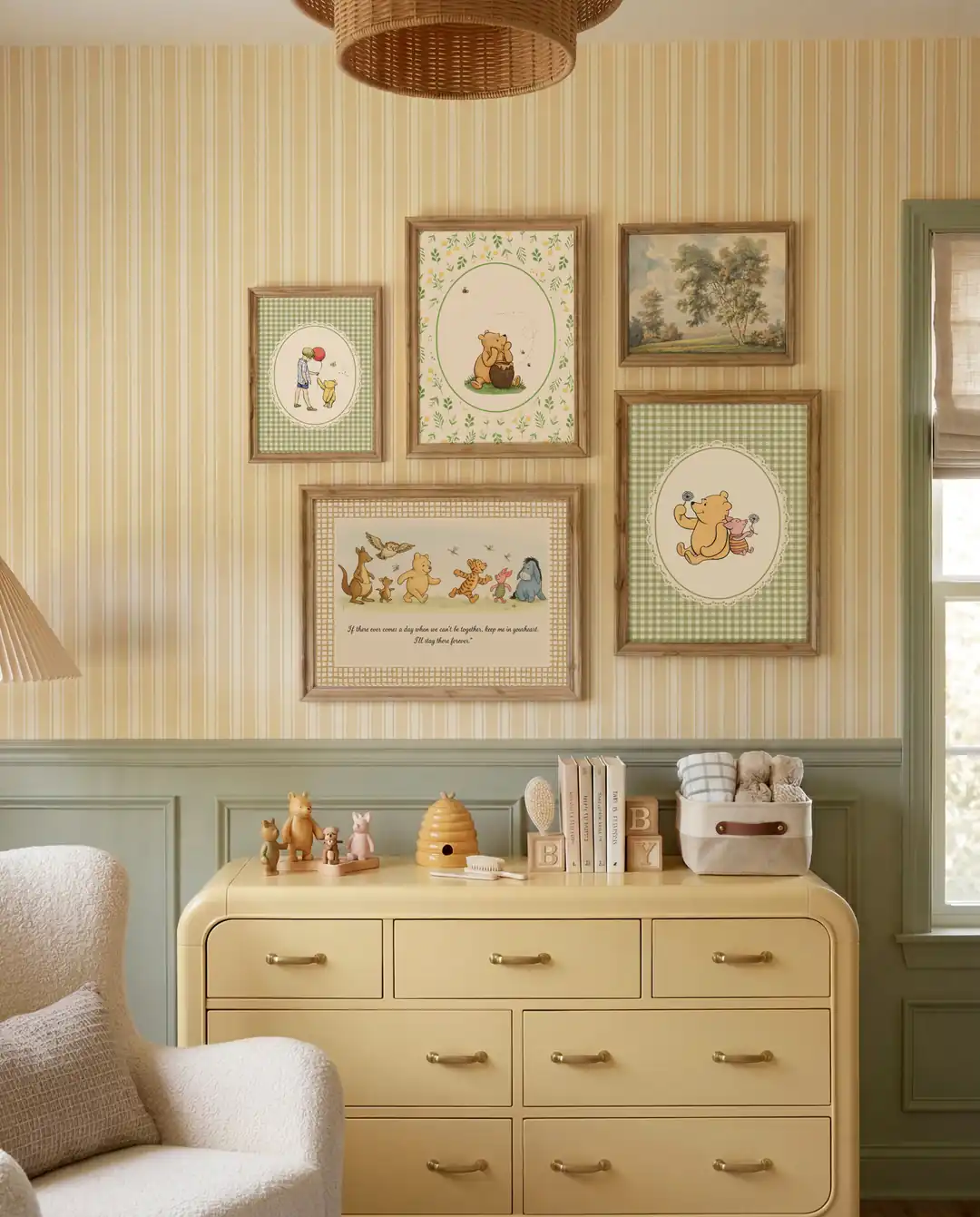 Ürün görseli: Vintage Klasik Winnie the Pooh ve Arkadaşlar Çocuk Odası Poster Seti